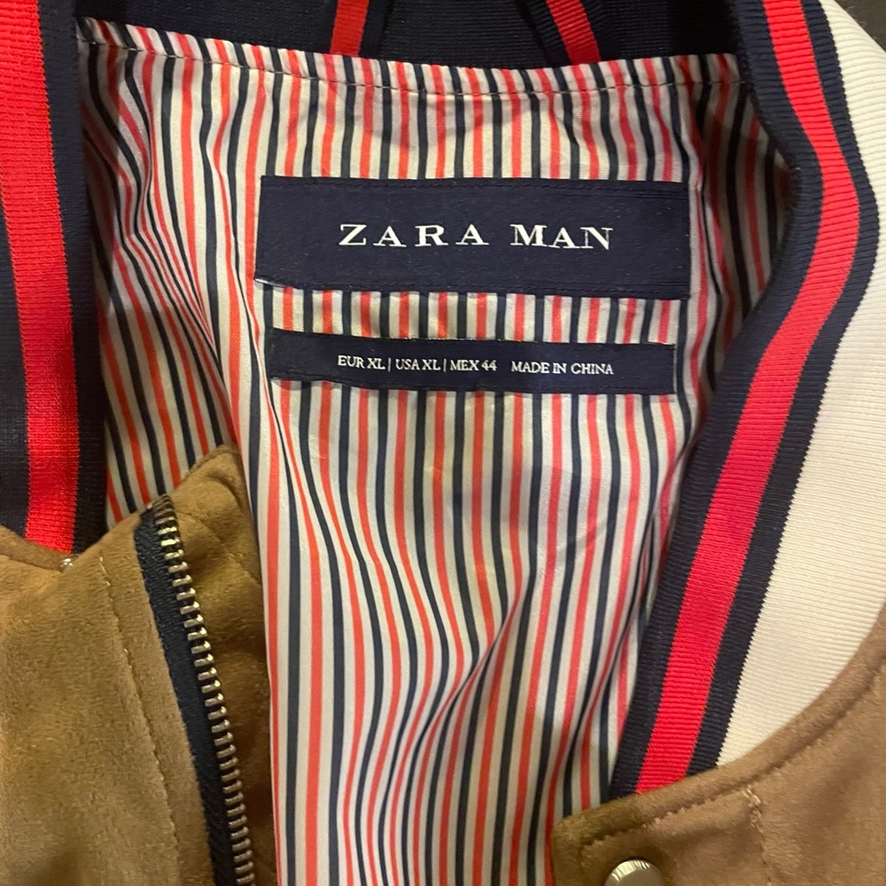 Zara mens XL faux suede light jacket